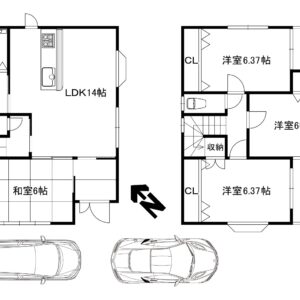 岸和田市箕土路町フル改装済み中古戸建て♪ 間取り