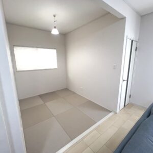 ●リビング隣接の畳コーナーは使い方色々で＋αしかありません。半畳たたみがかわいいですね