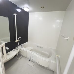 お洒落なアクセントパネルのユニットバス