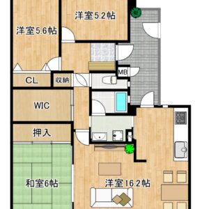 北助松第一次団地一棟の4階新規物件登場♪ 間取り